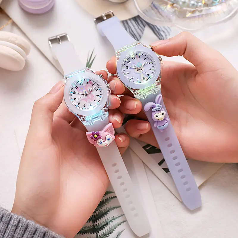 Soft Star Dailou Watch Children's Luminous Electronic Primary School Boys and Girls Children's Waterproof Cartoon Doll Quartz Watch — feature 8