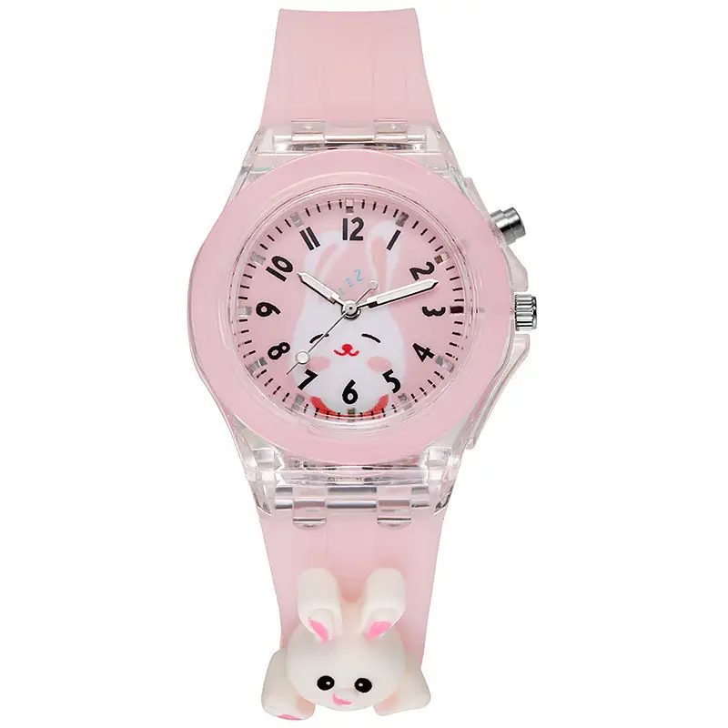 Soft Star Dailou Watch Children's Luminous Electronic Primary School Boys and Girls Children's Waterproof Cartoon Doll Quartz Watch