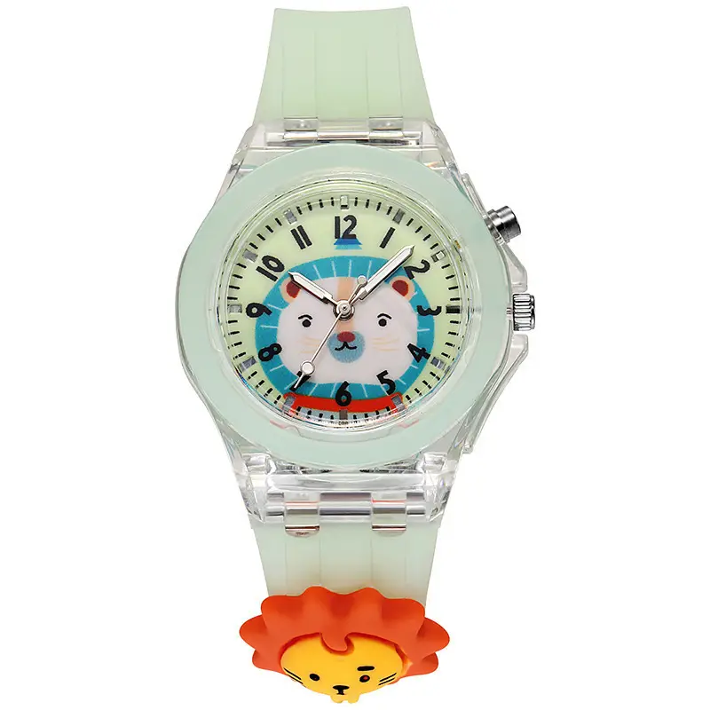 Soft Star Dailou Watch Children's Luminous Electronic Primary School Boys and Girls Children's Waterproof Cartoon Doll Quartz Watch