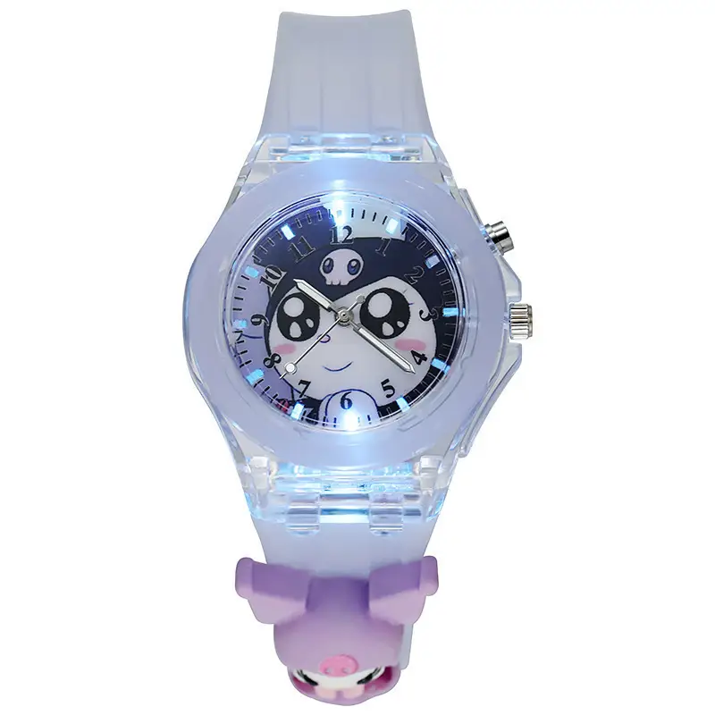 Soft Star Dailou Watch Children's Luminous Electronic Primary School Boys and Girls Children's Waterproof Cartoon Doll Quartz Watch