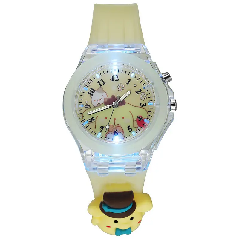 Soft Star Dailou Watch Children's Luminous Electronic Primary School Boys and Girls Children's Waterproof Cartoon Doll Quartz Watch