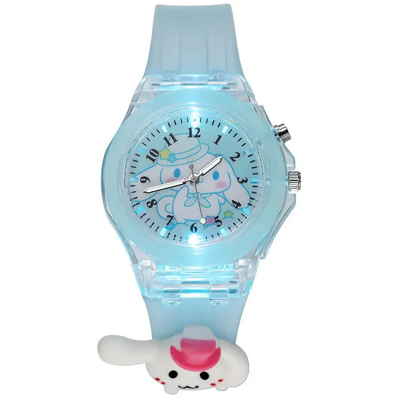 Soft Star Dailou Watch Children's Luminous Electronic Primary School Boys and Girls Children's Waterproof Cartoon Doll Quartz Watch