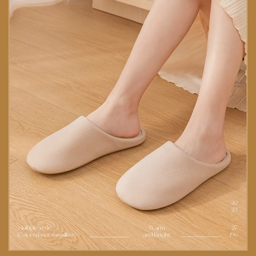 Jialiya Japanese-Style Light Luxury Slippers for Women, Indoor Home Non-Slip All-Season Floor Slippers, Soft-Soled Lightweight Cotton Slippers, Winter Style — feature 16