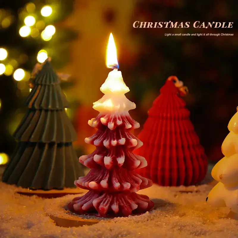 Green Snow Pine Candle for Christmas Gift Box - Image 11