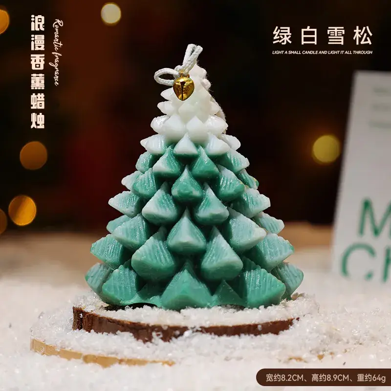 Green Snow Pine Candle for Christmas Gift Box - Image 7