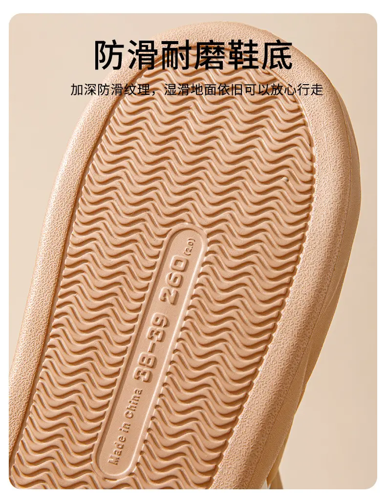 Cotton Slippers with Heel for Men and Women Winter New Arrival Leather Waterproof Non-Slip Thick Sole Home fleece-lined Thick Cotton Shoes for Couple — feature 9