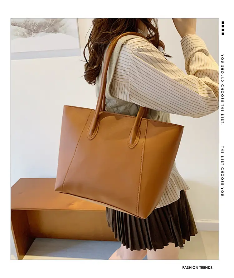 Women's Cream Leather Shoulder Bag 2024 New Style — feature 1