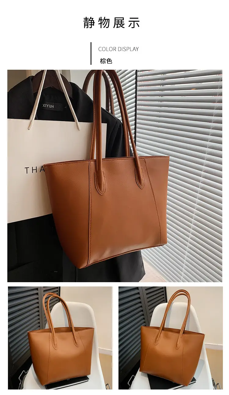 Women's Cream Leather Shoulder Bag 2024 New Style — feature 19