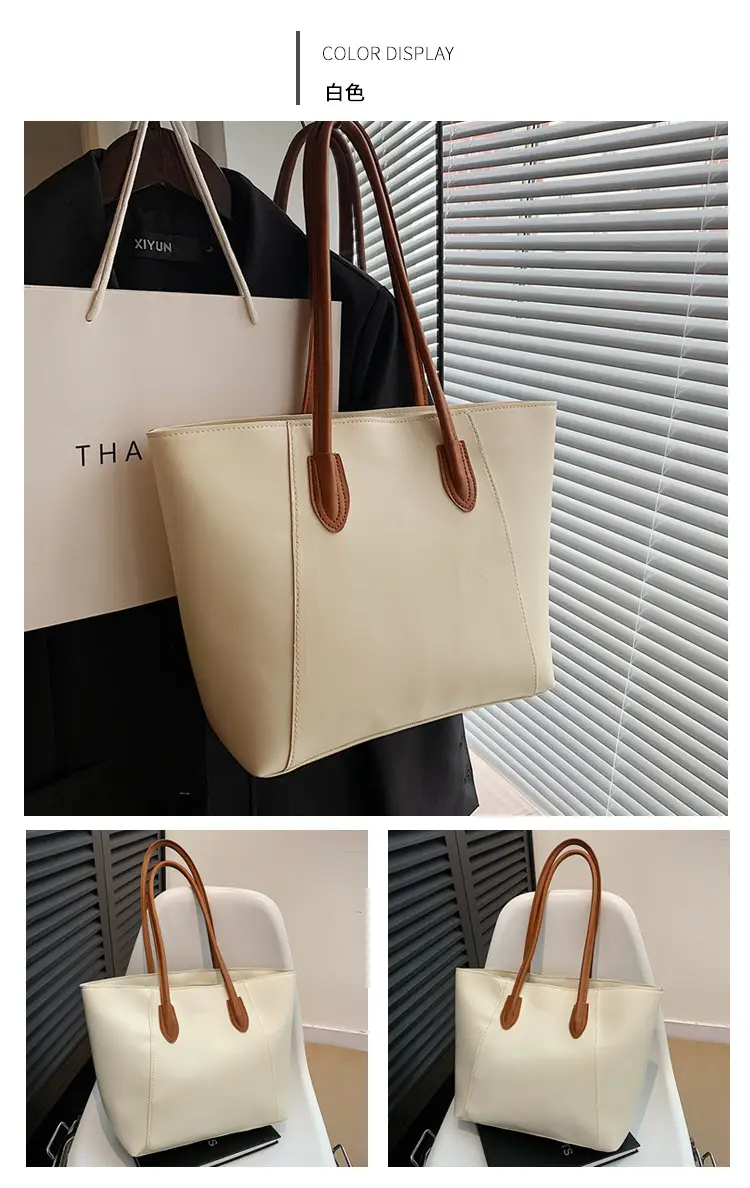 Women's Cream Leather Shoulder Bag 2024 New Style — feature 20