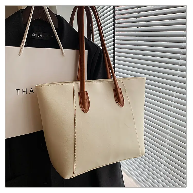 Women's Cream Leather Shoulder Bag 2024 New Style — feature 26
