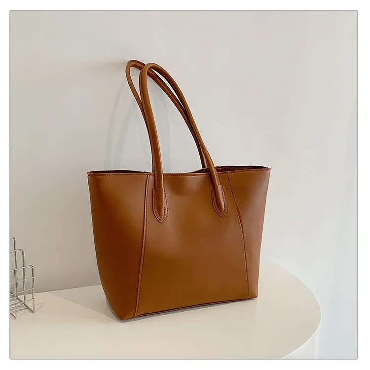 Women's Cream Leather Shoulder Bag 2024 New Style - Image 3