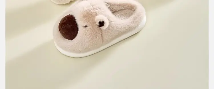 Women's Brown Bear Slippers Winter Warm Cotton Shoes — feature 17