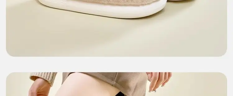 Women's Brown Bear Slippers Winter Warm Cotton Shoes — feature 21