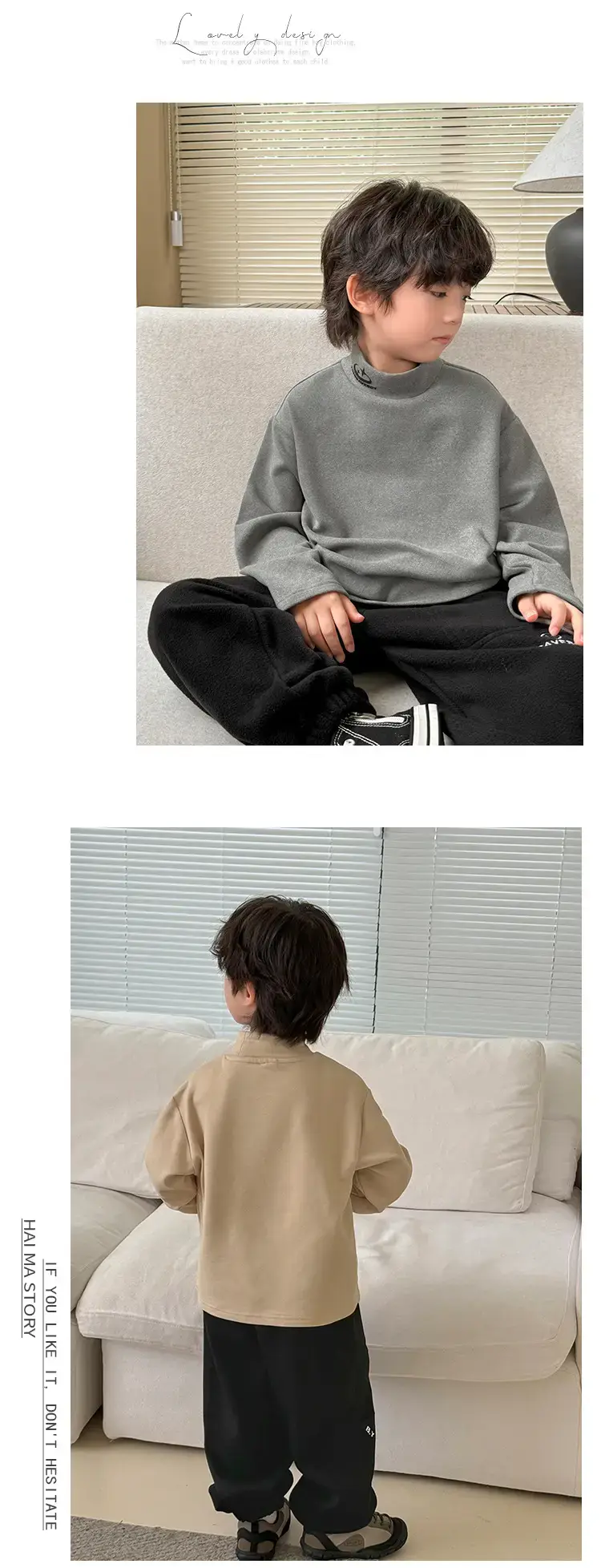 2025 Boys Thermal Grey Sweatshirt Set Winter Base Layer — feature 13