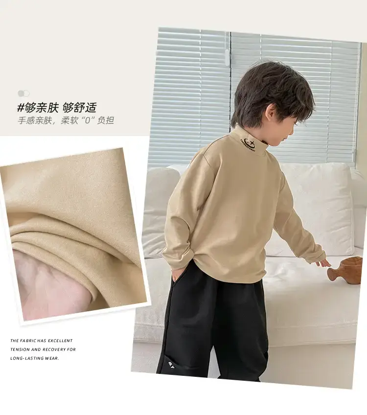 2025 Boys Thermal Grey Sweatshirt Set Winter Base Layer — feature 5