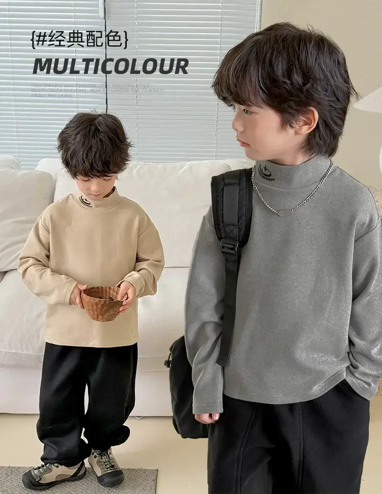 2025 Boys Thermal Grey Sweatshirt Set Winter Base Layer — feature 8