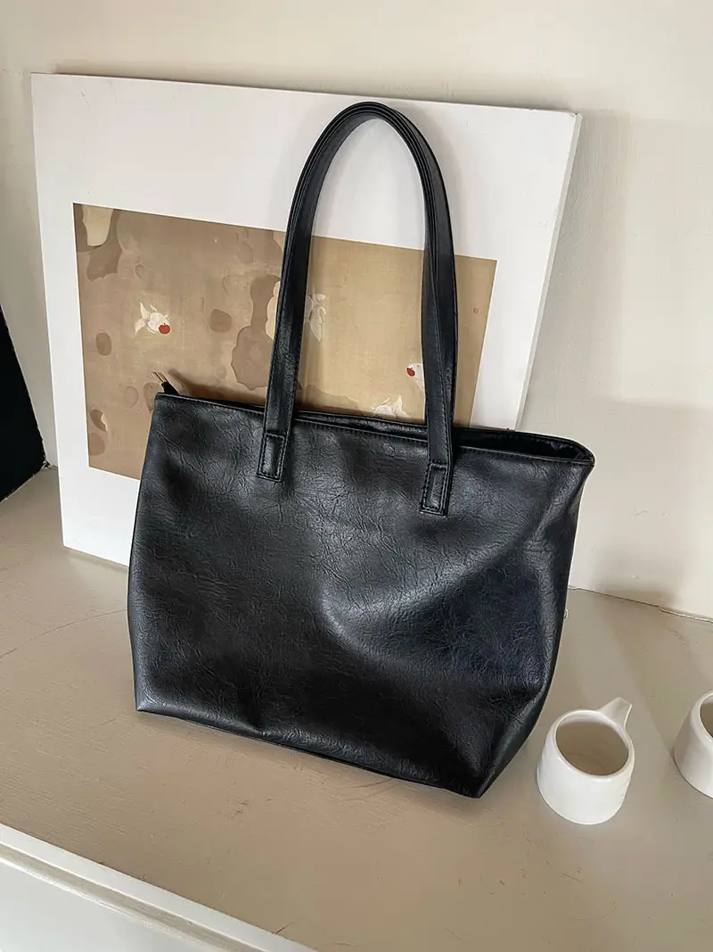 Black Leather Shoulder Bag for Women 2024 - Image 2