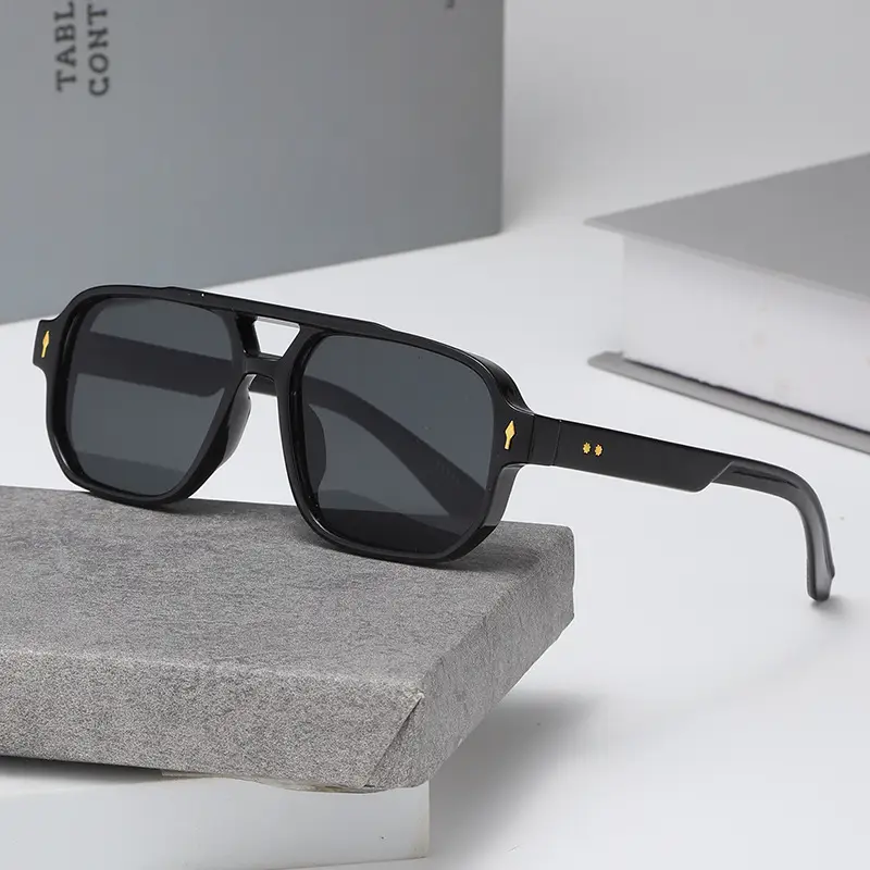 Men's UV400 Sunglasses Black Pilot Design - Image 11