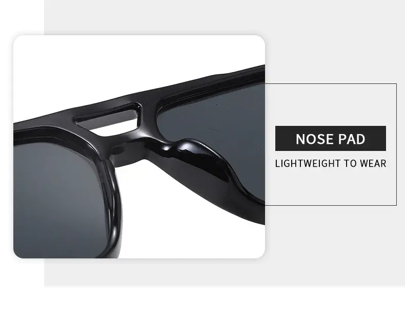 Men's UV400 Sunglasses Black Pilot Design β feature 6