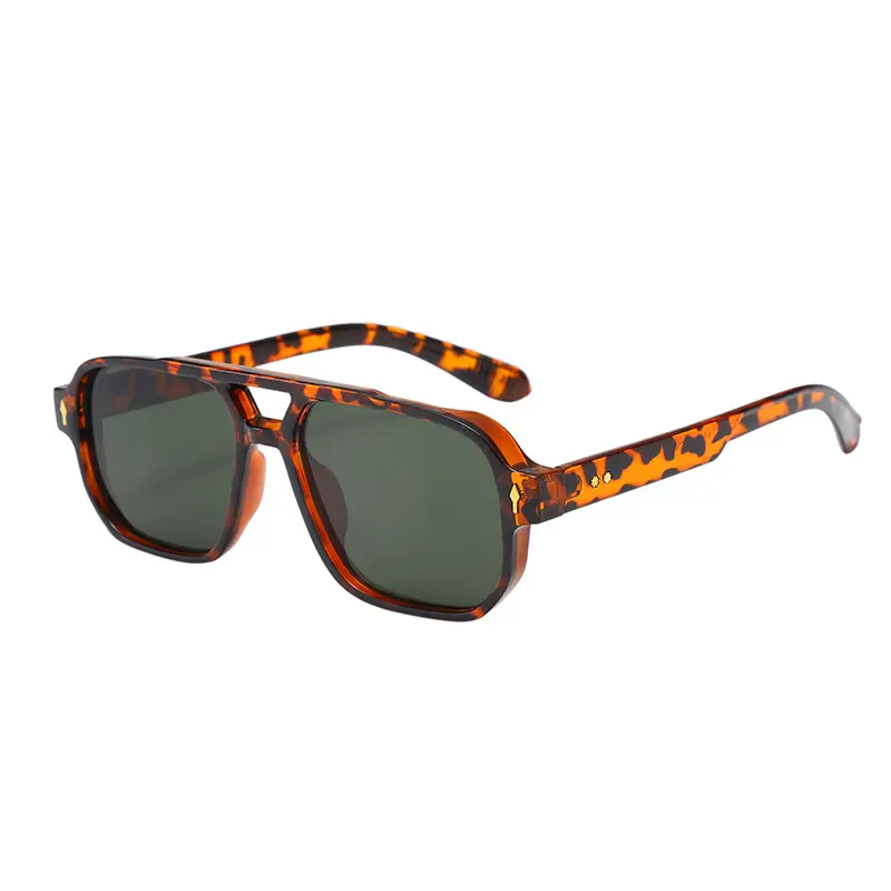 Men's UV400 Sunglasses Black Pilot Design - Image 3