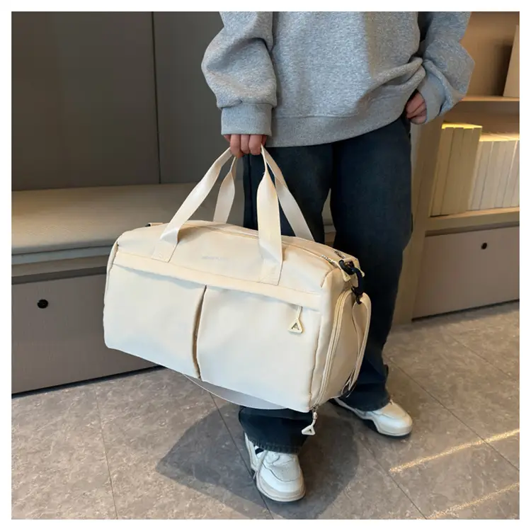 Large Capacity Cross-Border Fitness Bag Beige — feature 34