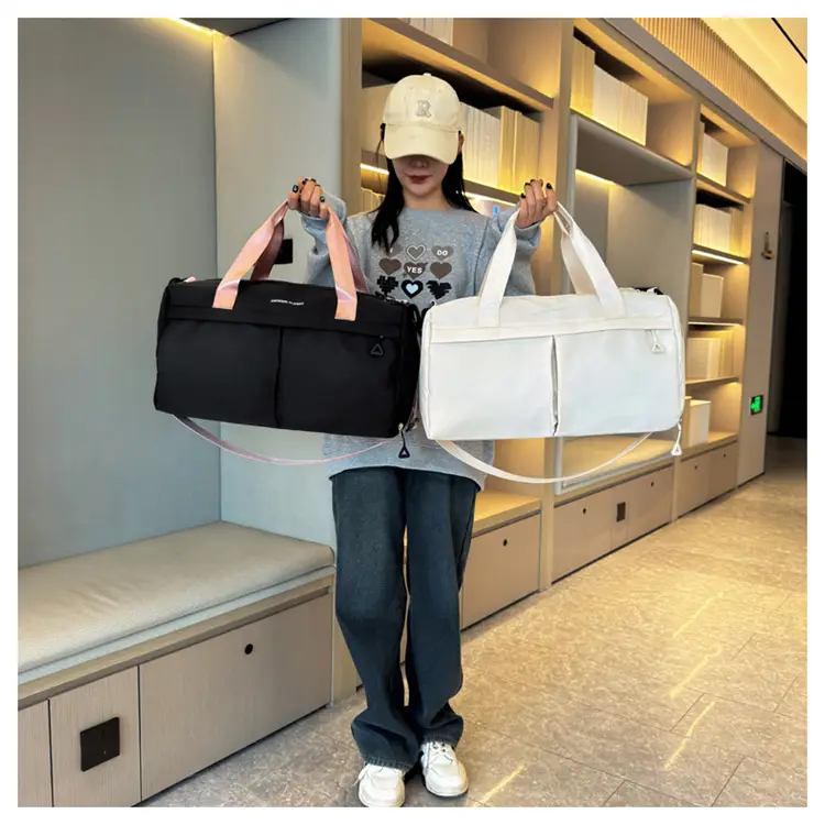 Large Capacity Cross-Border Fitness Bag Beige — feature 42