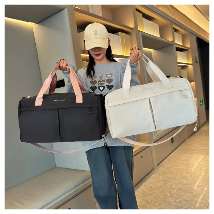 Large Capacity Cross-Border Fitness Bag Beige — feature 43