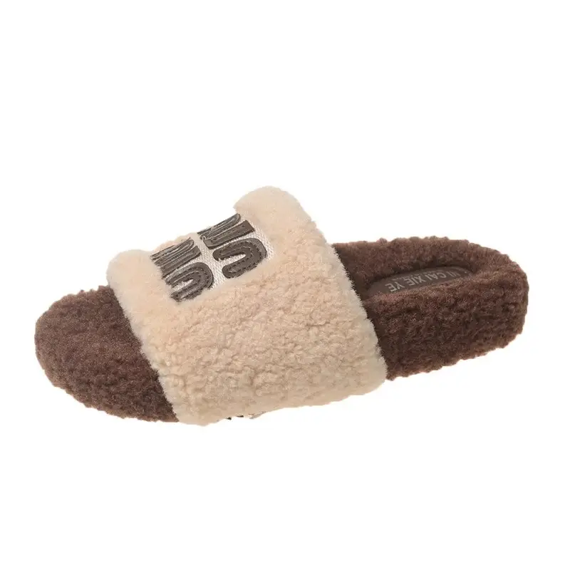 Women Fur Slippers Black 2025 Summer New Style - Image 8