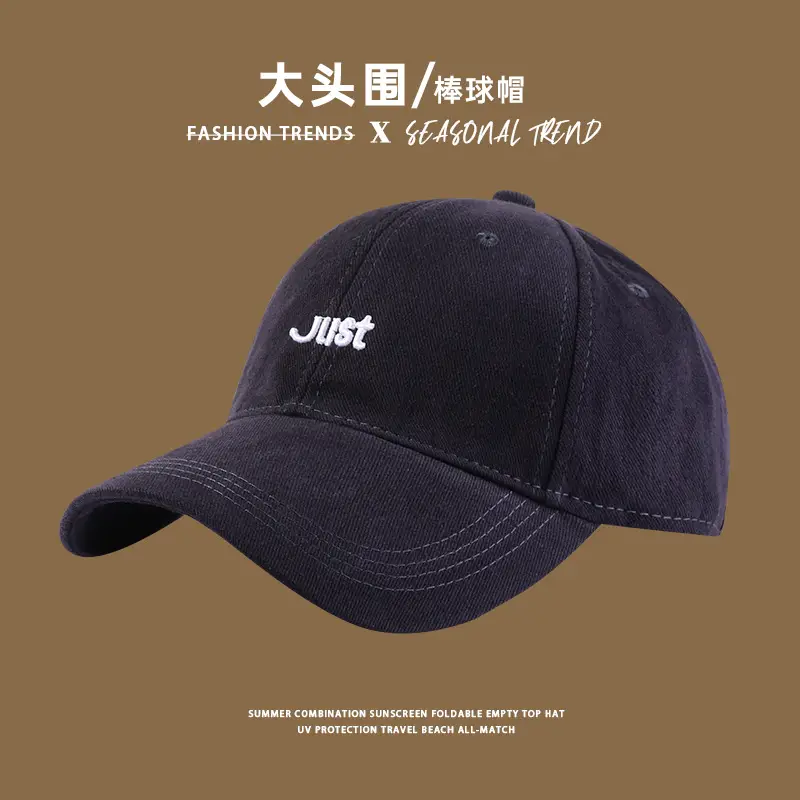 2024 New Fox Embroidered Baseball Cap Women Big Head Wide Brim - Image 11