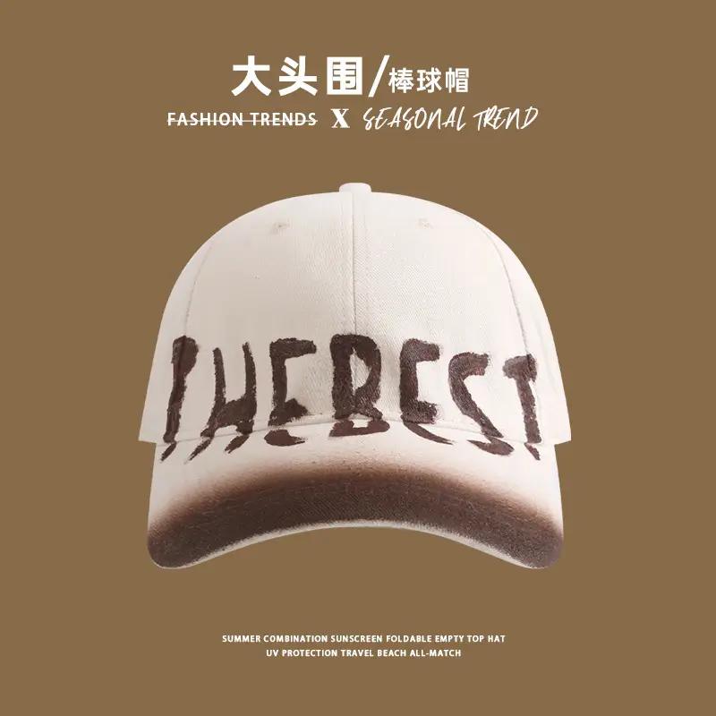 2024 New Fox Embroidered Baseball Cap Women Big Head Wide Brim - Image 16