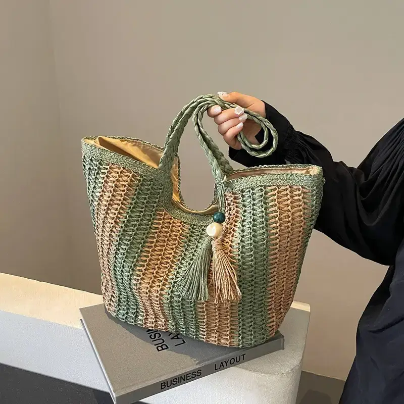 2024 Summer Straw Woven Bag High-end Style