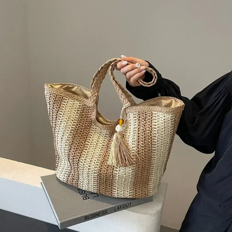 2024 Summer Straw Woven Bag High-end Style