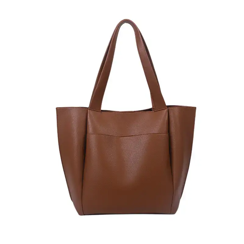 Black Large Capacity PU Shoulder Bag for Women - Image 8