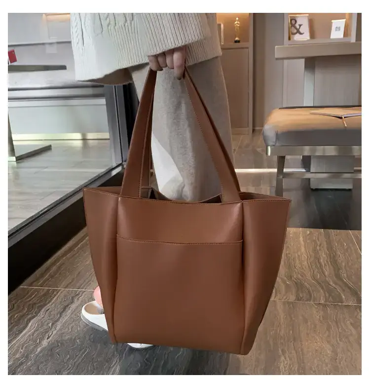 Black Large Capacity PU Shoulder Bag for Women — feature 14