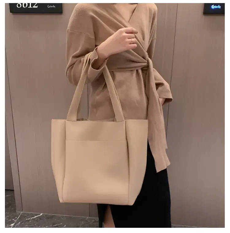 Black Large Capacity PU Shoulder Bag for Women — feature 16