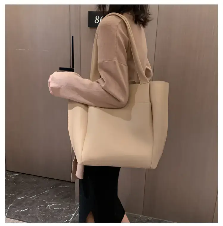 Black Large Capacity PU Shoulder Bag for Women — feature 17