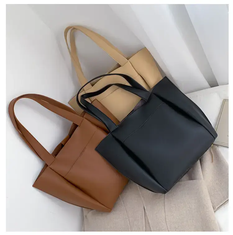 Black Large Capacity PU Shoulder Bag for Women — feature 23