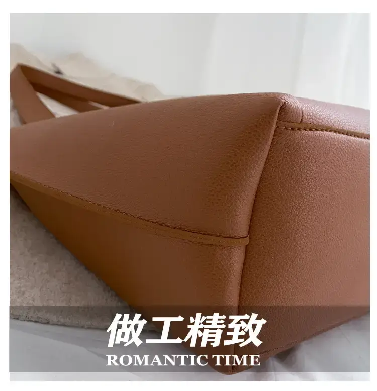 Black Large Capacity PU Shoulder Bag for Women — feature 3