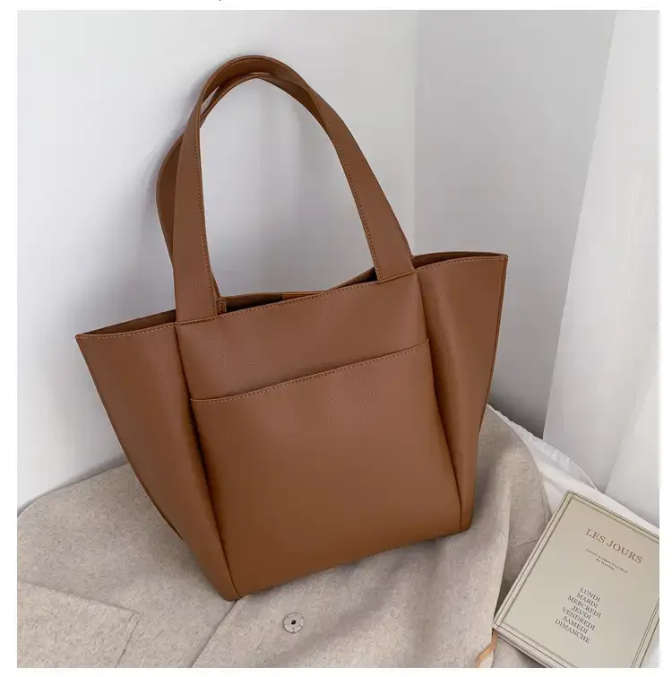 Black Large Capacity PU Shoulder Bag for Women — feature 8