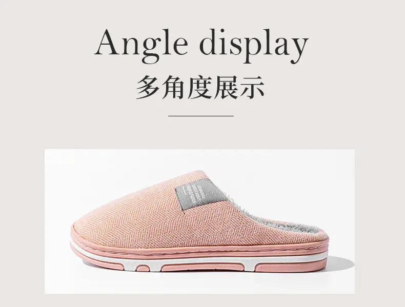 Cotton Heart Slippers Women Winter Warm Non-Slip — feature 14