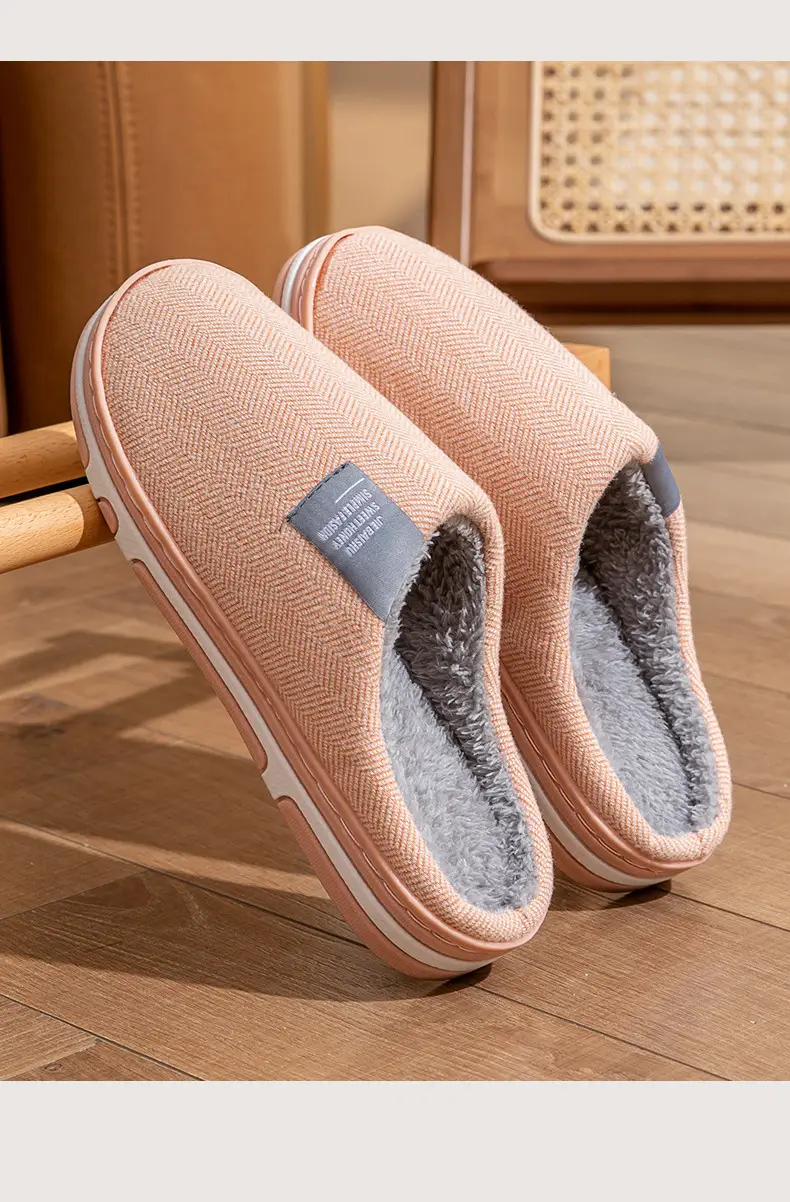 Cotton Heart Slippers Women Winter Warm Non-Slip — feature 21