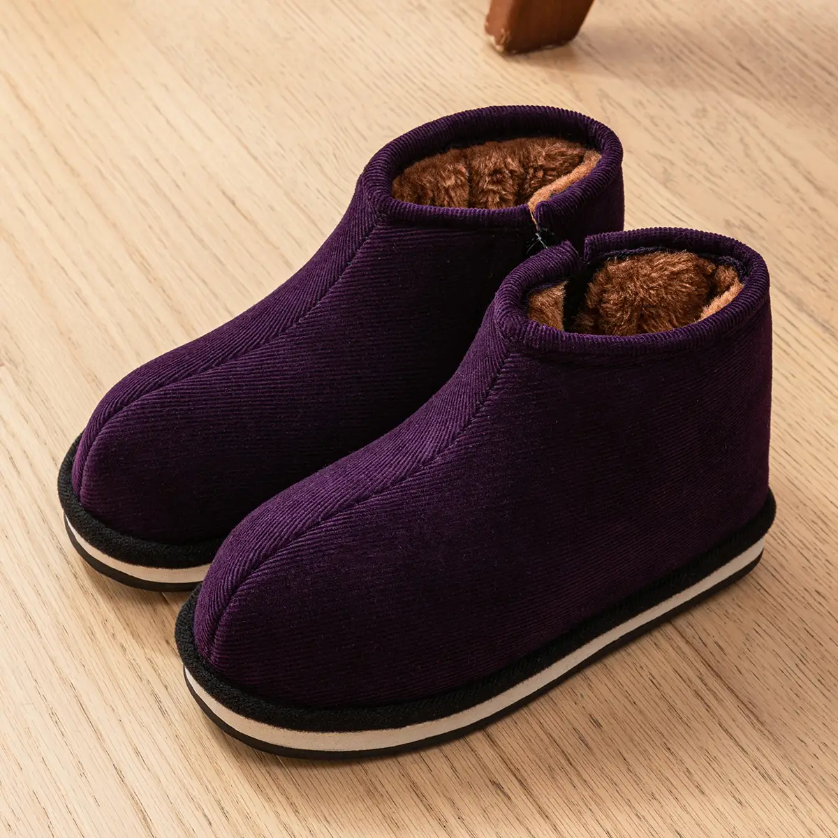 Women Winter Cotton Slippers Fleece Lined Warm Home