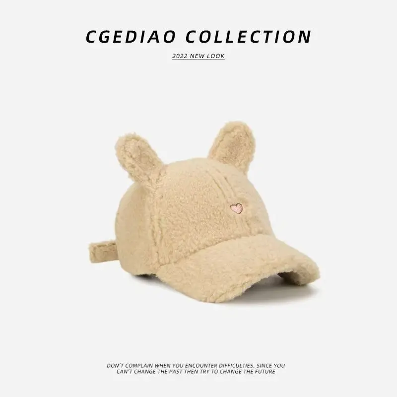 Korean Style Rabbit Ear Cap for Women Winter Face - Image 3