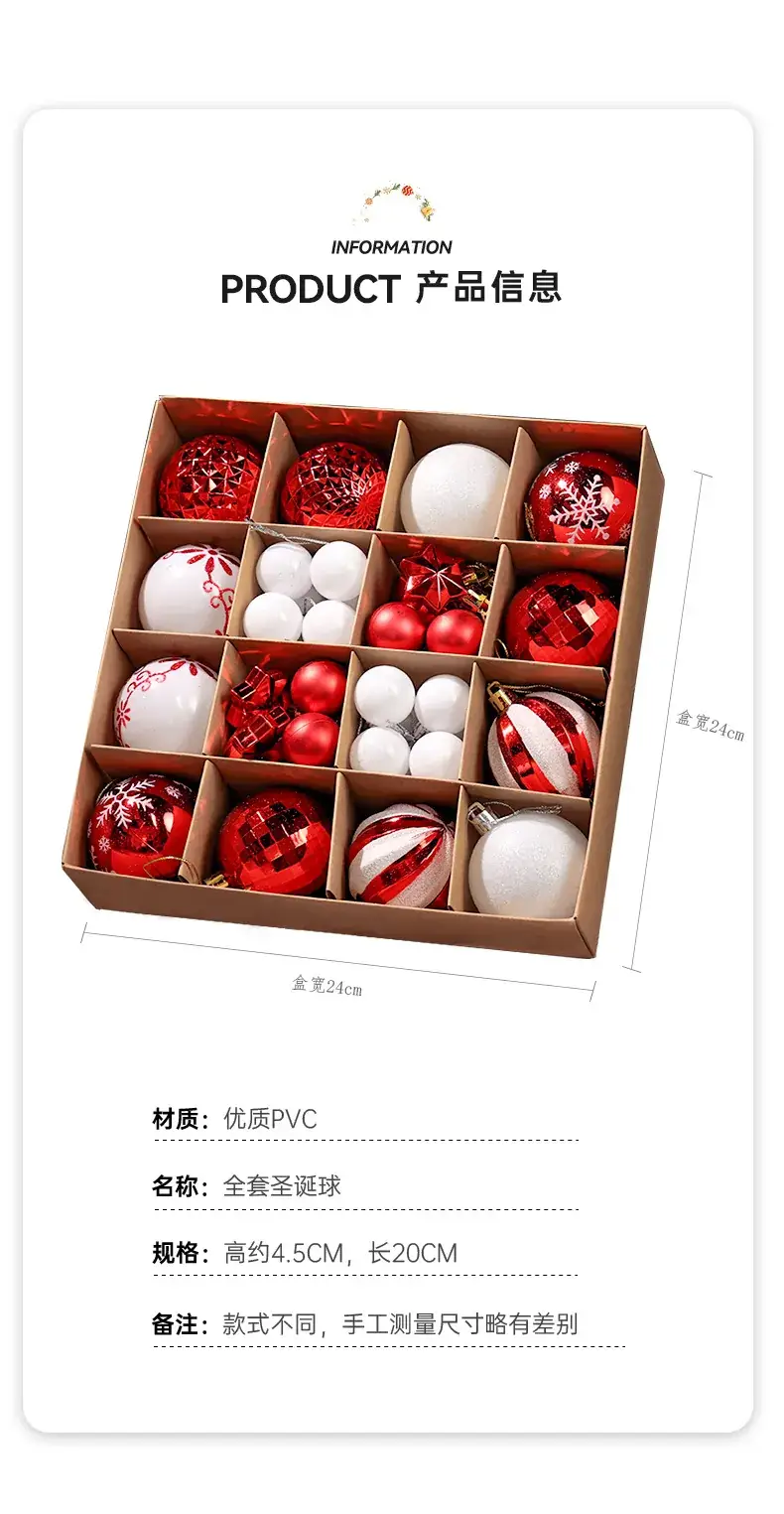 6cm Electroplated Christmas Ball Gift Set — feature 2