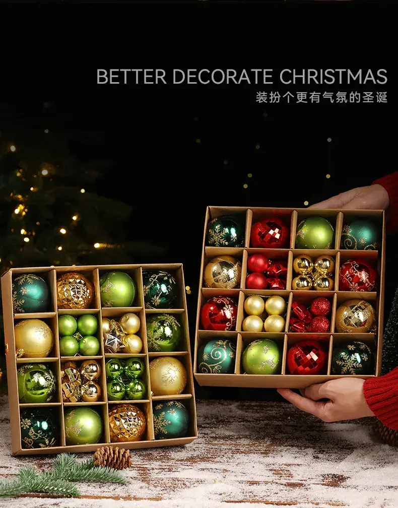 6cm Electroplated Christmas Ball Gift Set — feature 6