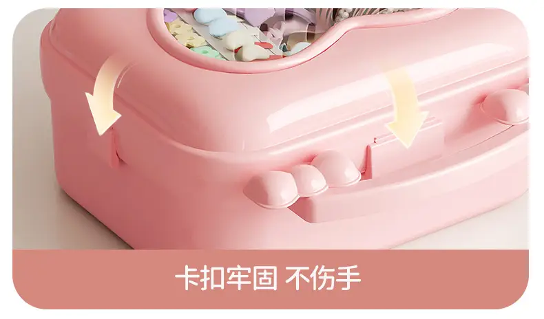 Children's Hair Accessories Headwear Rubber Band Portable Large Capacity Storage Box 2024 New Girls Goo Card Hand Account Storage Box — feature 8