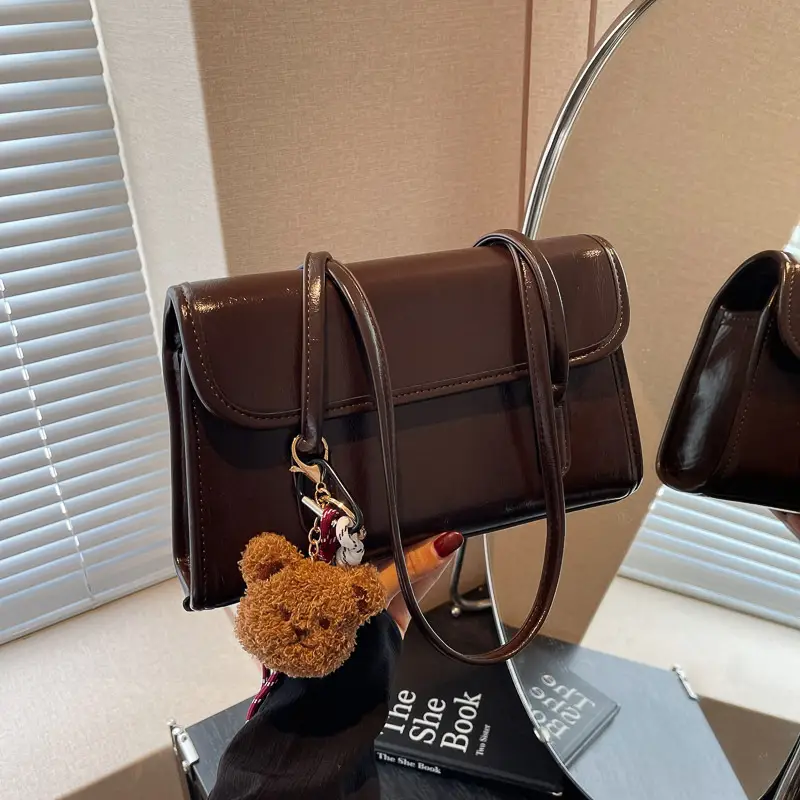 Vintage Women's Shoulder Bag Brown 2024 - Image 6