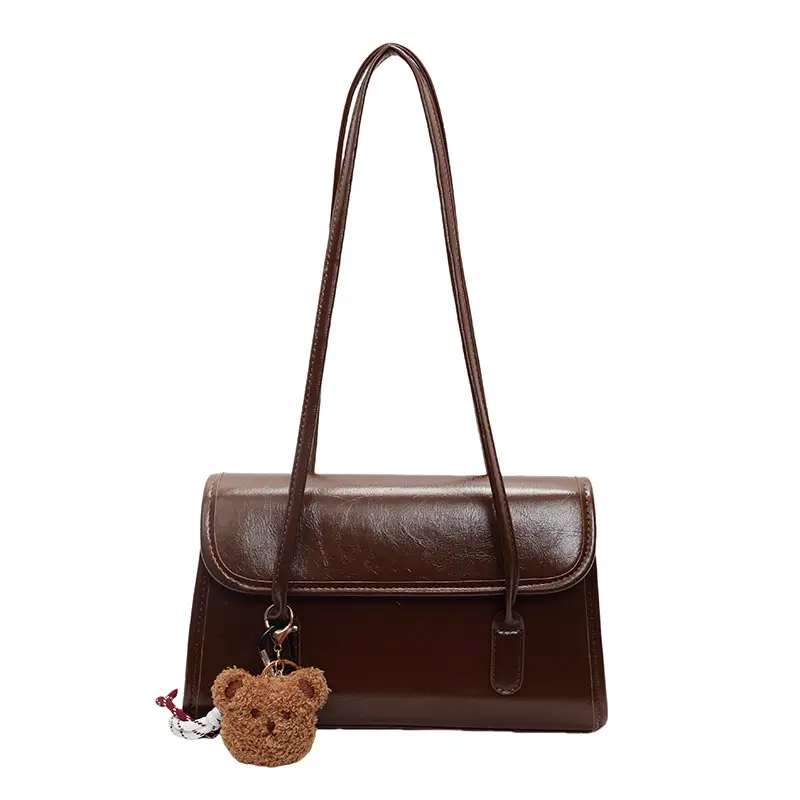 Vintage Women's Shoulder Bag Brown 2024 - Image 2