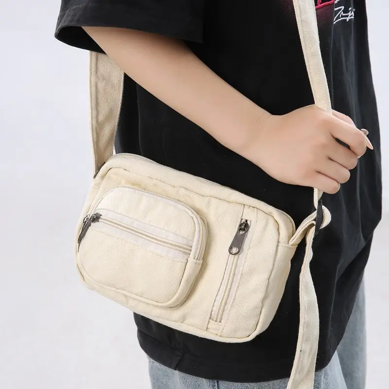 Vintage Wash Denim Crossbody Bag Women Mini Mobile Phone Bag
