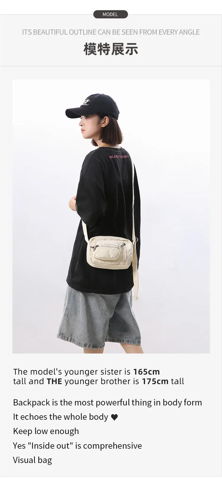 Vintage Wash Denim Crossbody Bag Women Mini Mobile Phone Bag — feature 8